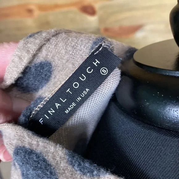 Final Touch Super Soft Animal Print Cardigan Size Small 0913 - Picture 5 of 5